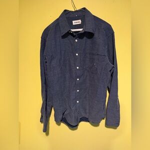 Taylor Stitch The Jack Reverse Jacquard Mens 42 Navy Blue Dash Longsleeve Read